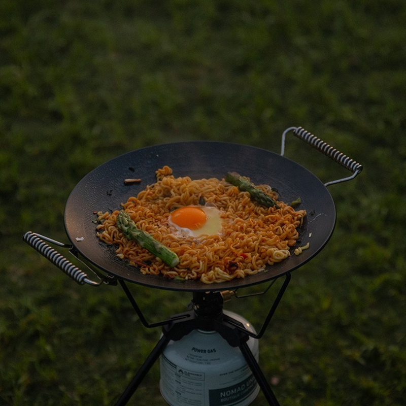 Crepe Pan Nonstick - CAMPINGMOON GRW-45F Large 3-Ply Steel Non-Stick