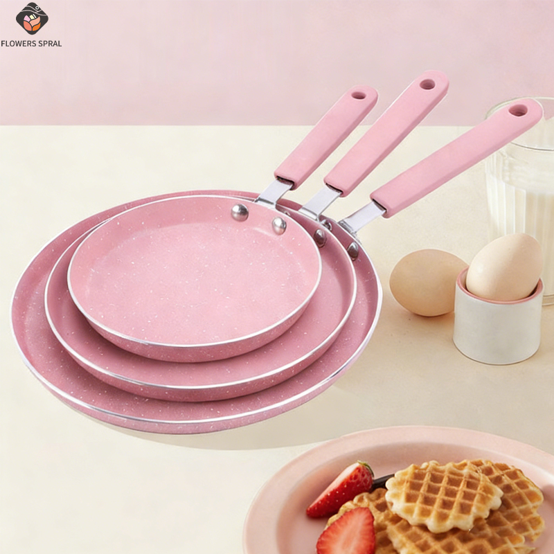Crepe Pan Nonstick - 1 Non Stick Pink Frying Pan