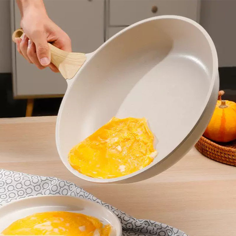 Home Cooking Cookbook - Durable Non-stick Wok Frying Pan Ceramic