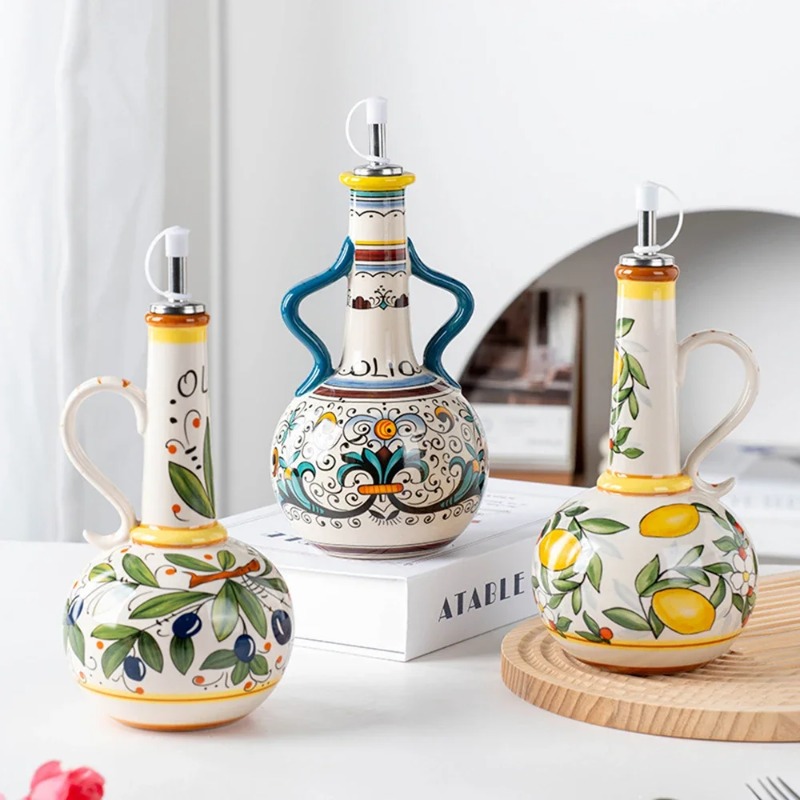 Home Cooking Oil - Ceramic Oil Bottle Soy Sauce Bottle