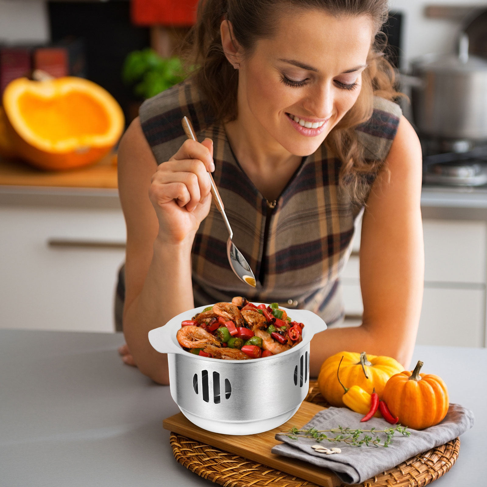 1Set Food Heating Pot with Sto - Home Cooking Fast Foods review and price