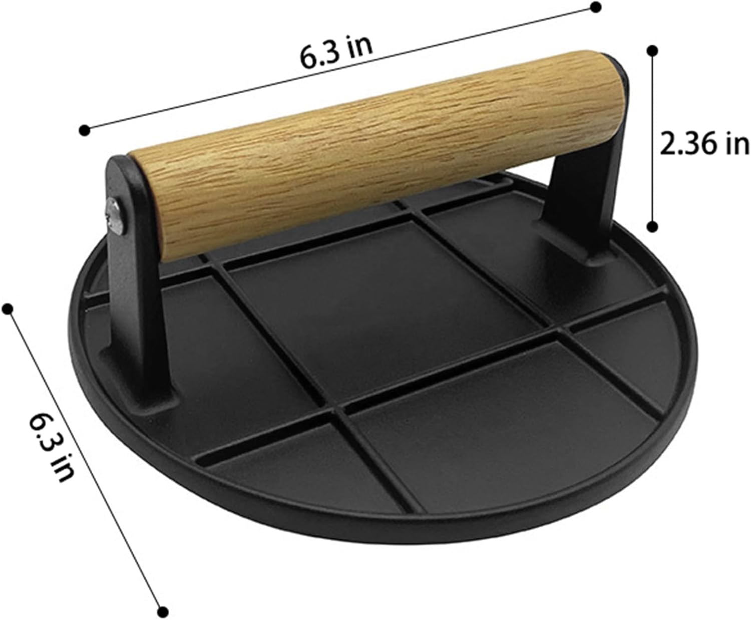 Smashed Burger Press with Wood - Crepe Pan Nonstick review and price