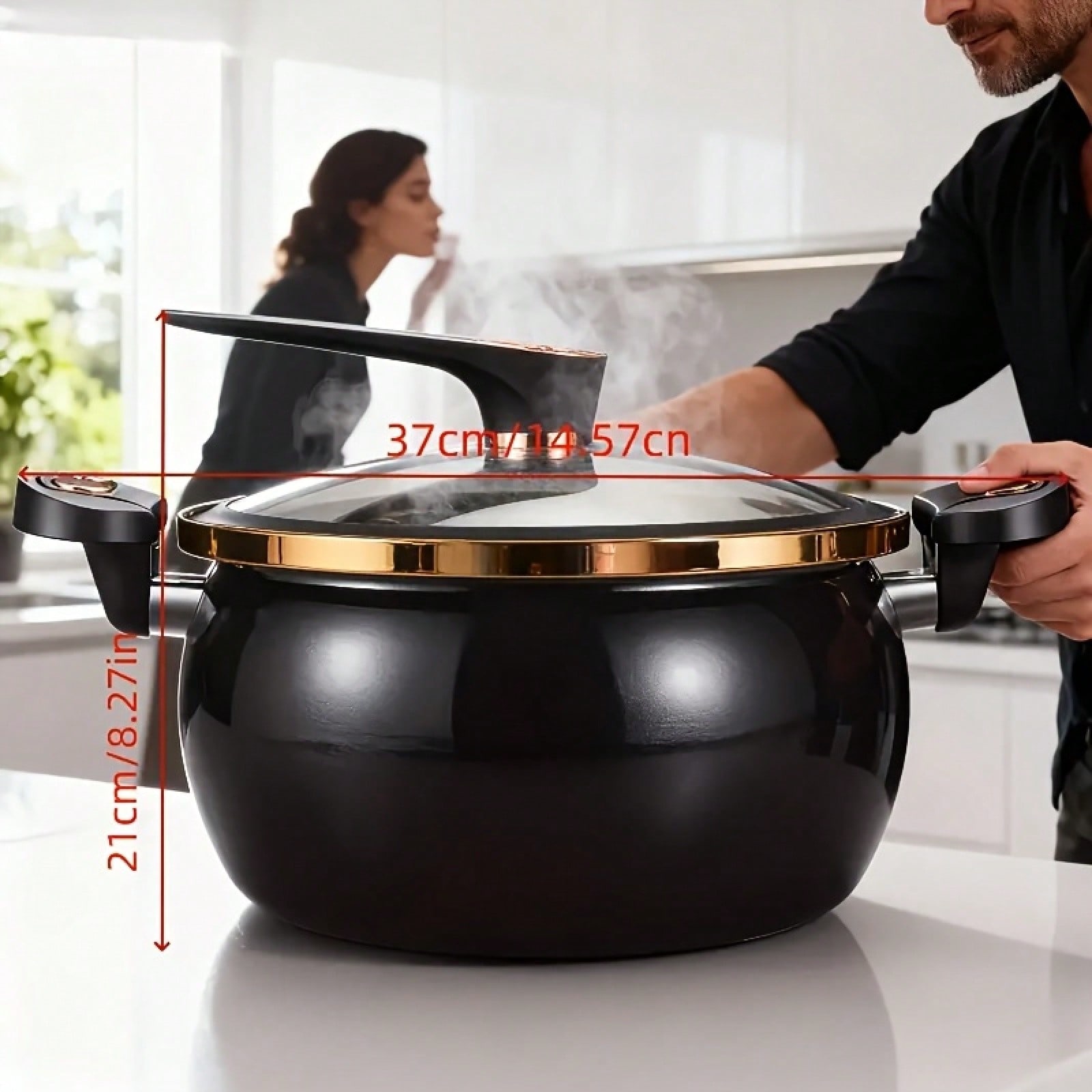 1Pc Large 8.45QT Non-Stick Ste - Home Cooking Fast Foods review and price