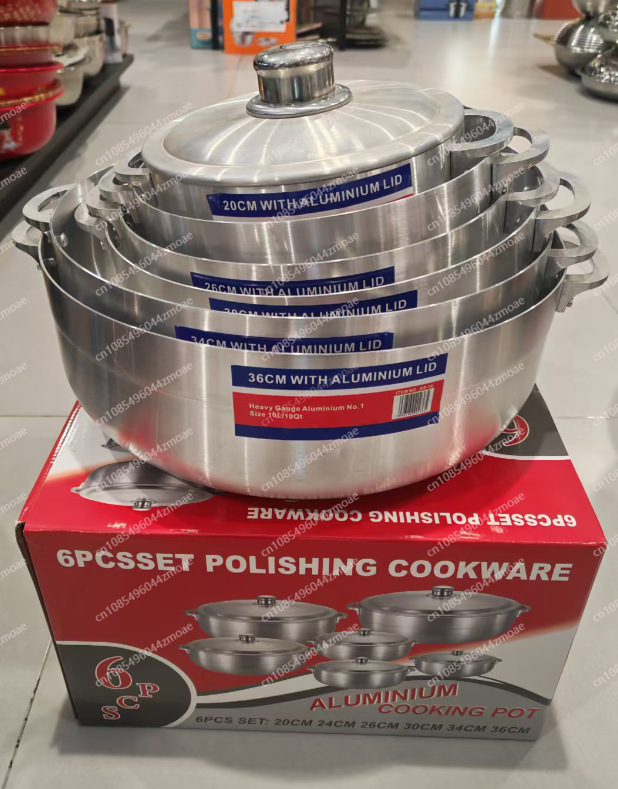 6Pcs Aluminum Pot Set Heavy Ga - Home Cooking Cookbook review and price