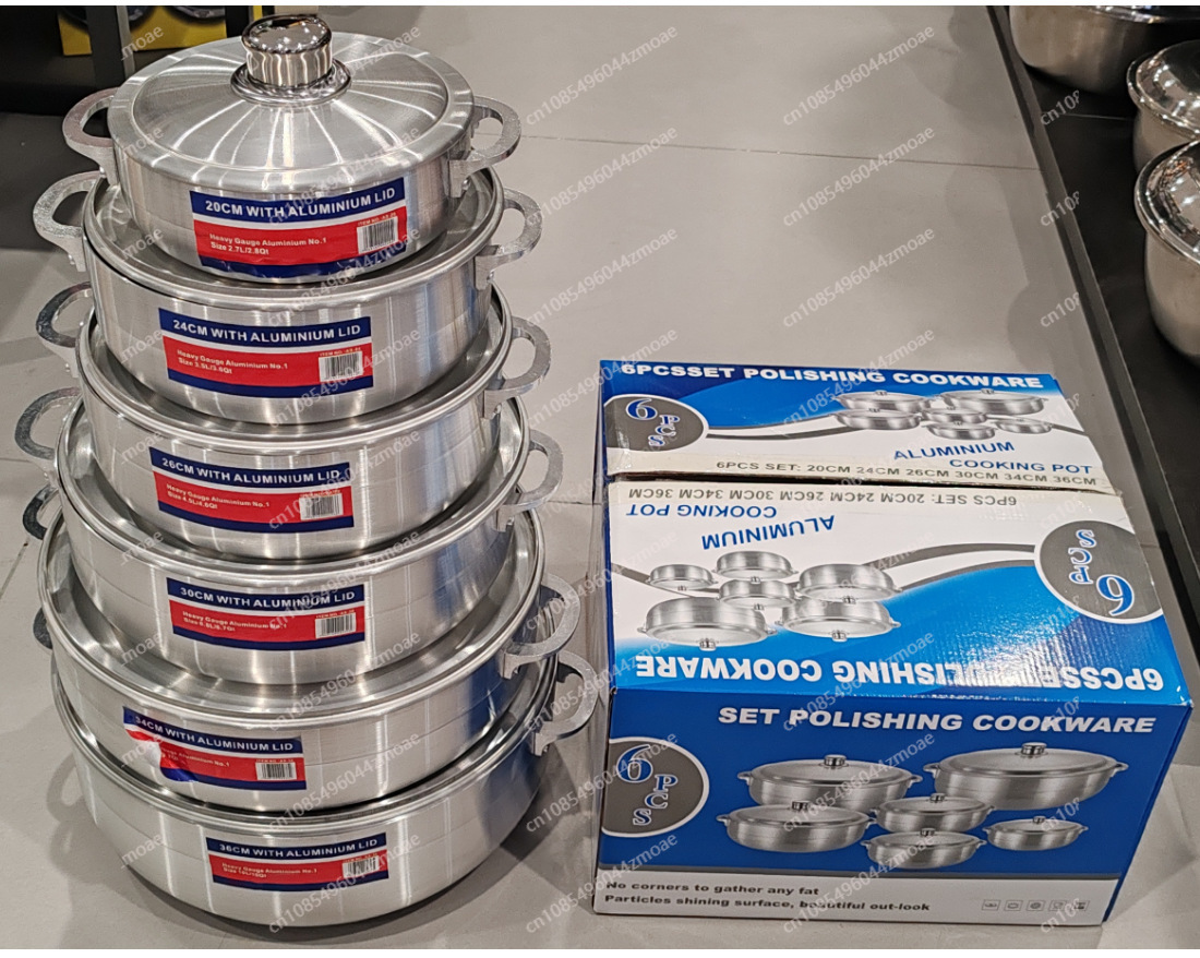 6Pcs Aluminum Pot Set Heavy Ga - Home Cooking Cookbook review and price