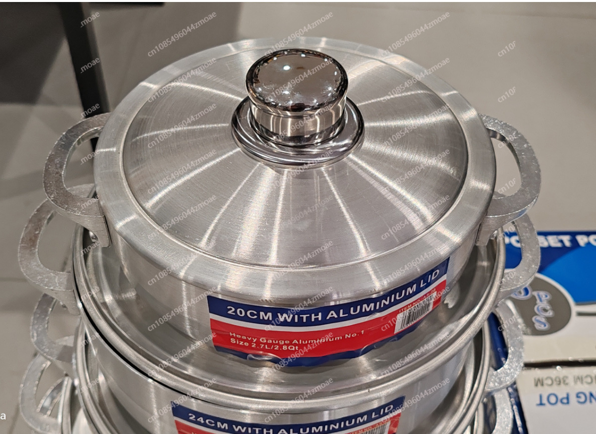6Pcs Aluminum Pot Set Heavy Ga - Home Cooking Cookbook review and price