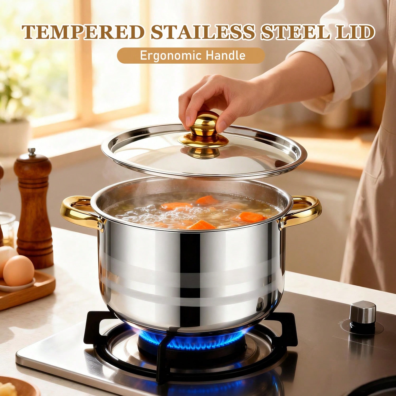 Stainless Steel Pot Set Modern - Home Cooking Cookbook review and price